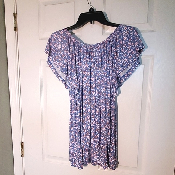 NWT Chaps Floral Peasant Tunic Top, S - Picture 6 of 6